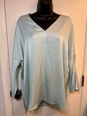 Boss Hugo Boss Women’s Silk Blend Top Light Blue Size 12 Business Professional